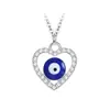 Colgante de Ojo del Diablo de Cristal Transfronterizo Europeo y Americano Aleación Ojo de Goteo de Aceite Collar para Llaves Pulsera Anillo Conjunto de Ojo