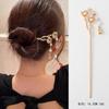 Lírio do vale franja strass rabo de peixe grampo de uma palavra bola redonda coque liga haste de cabelo novo estilo chinês garfo de cabelo feminino