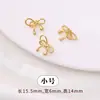 Colar com Pingente de Contas Espaçadoras Laço Tridimensional Cor Dourada 18K Acessórios para Joias DIY Acessórios para Miçangas Pulseira de Pérola
