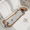 Alfombra de Rayas de Animales de Dibujos Animados, Manta para Mesita de Noche de Dormitorio, Tapete para Mesa de Centro de Sala de Estar de Gatito, Alfombra de Piso Resistente a Manchas y Fácil de Cuidar de Imitación de Cachemira