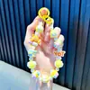 Corrente de Celular com Contas Urso Manteiga Chaveiro Pingente para Capa de Celular Charme Personalizado para Bolsa Pequeno Presente para Carro
