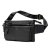 Bolso de cintura de cuero de moda informal transfronterizo para hombre, bolso cruzado de piel de vaca, bolso de pecho de piel de vaca de primera capa para hombre, bolso de cintura al por mayor