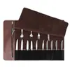 Nova bolsa de armazenamento de facas bolsa de mão para armazenamento de talheres ocidentais bolsa de armazenamento de material PU bolsa de faca portátil