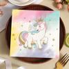 Servilleta Impresa Pony Unicornio Cumpleaños Infantil Decoración Fiesta Hotel Tejido Desechable Mayoreo