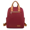 Mochila Cor Sólida Negócios Pano Oxford Cor Contrastante Mochila de Viagem Grande Capacidade Simples Versátil Para o Dia a Dia Mochila para Computador