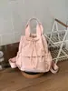 Moda de Verano 2026 Simple Mochila con Cordón Multifuncional para Mujer Estilo Coreano Nicho Mochila de Uso Simple/Doble