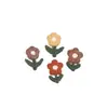 Acessórios de Decoração para Bolsas Femininas Flores Bordado em Computador Adesivos de Tecido Série Flor de Folha Mini Adesivos de Flor Pequena