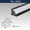 Calha Linear de Canto Interno Triangular LED Calha de Canto Superior Linear Sem Necessidade de Rebaixo Ângulo Reto de Armário Luz Linear em V 45 Graus Calha de Alumínio