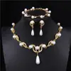 Europa e Estados Unidos colar de pérolas brincos pulseira conjunto de três peças noiva banquete de casamento conjunto de joias outlet de fábrica