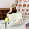 Bolso Cruzado de Hombro Casual de Nailon para Mujeres, Color Contrastante, Gran Capacidad, Verano 2025, Impermeable, Simple, para Tutorías, Moderno, Fresco