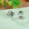 Pendientes de plata de ley S925 con diseño retro de Ruyi antiguo y jaspe rojo del sur con forma de huevo y clip de diamante