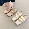 Zapatos planos franceses retro estilo ballet para mujer, nueva colección primavera 2026, con tacón oculto, perfectos con vestidos, estilo Mary Jane