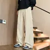 Pantalones de chándal estilo japonés 2026 Nuevos para hombre Primavera/Otoño Holgados estilo americano Pantalones deportivos para pareja Estilo callejero Pierna recta Caída Larga hasta el suelo
