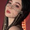 Véu Antigo para Cobrir o Rosto Feminino Hanfu Costage Antiga Cortina Franja Adorno de Cabeça Cobertura Facial Estilo Super Imortal Dançarina da Região Ocidental Noiva Acessórios de Cabelo