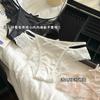 Encanto ins hueco ~ Ropa interior sexy de encaje para damas francesas entrepierna de algodón niña transpirable puro calzones de cintura baja