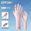 Nuevos Guantes de Protección Solar para Mujer, Delgados, Anti-UV, Pantalla Táctil, Transpirables, para Ciclismo al Aire Libre, Guantes de Seda de Hielo de Verano para Mujer, Extendido