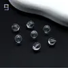 Atacado de Fábrica Tampões de Ouvido Plástico Transparente Anti-Perfuração, Tampões de Stud de Orelha Redondos Semi-Penetrantes Anti-Queda, Acessórios de Joias Brincos