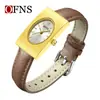OFNS nuevo reloj de cuarzo de comercio exterior casual de negocios para mujer reloj rectangular correa simple reloj de una generación de pelo