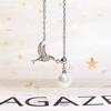 Collar de Moda de Plata S925 con Micro-incrustaciones de Pájaro Animal Estilo Coreano Simple Cadena para Clavícula Mujeres DIY Juego de Perlas Fabricantes de Cadenas