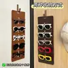 Bolsa Cordão para Óculos de Sol em Couro Retrô Uso Doméstico Grande Capacidade Bolsa de Armazenamento de Óculos Montada na Parede Bolsa de Armazenamento Display para Óculos de Sol Óculos de Sol