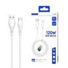 Cabo de carregamento super rápido de 120W le sugar TPE integrado compatível carregamento rápido de alta potência USB cabo de carregamento flash grosso