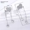 Pendientes de borlas de amor con puntos de diamante semimanualizados de nuevo temperamento creativo transfronterizos, pendientes de moda de lujo de alta gama