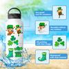 Calle 50. Pegatinas de Trébol Transfronterizas del Tema de Patrick para Niños Dibujos Animados Sombrero Verde Irlandés Pegatinas para Fiesta