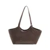 Bolso de Mano Tejido con Textura Patchwork de Verano 2026 Nuevo Gran Capacidad Elegante Bolso de Hombro Moda de Gama Alta Bolso para Mujer