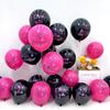 Traje combinado Rojo Rosa Negro Globo Redondo de Látex Rojo Cibernético Barbie Fiesta de Cumpleaños Apertura Decoración Globo
