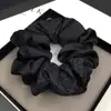 Anillo para el pelo de intestino grueso negro de moda, simple, para coleta de niña, cuerda para la cabeza, alta elasticidad, duradero, con bola, accesorio para la cabeza