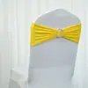 Correas de Hebilla de Diamante Gratis de Amazon Transfronterizas Funda Elástica para Silla de Hotel Boda Anillo de Correa de una Sola Capa Mariposa