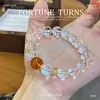Pulsera de Cristal Blanco Puro Natural, Cristal Amarillo Torre, Sanación por Transferencia, Pulsera de Cristal Blanco Transparente de Hielo Alto, Gama Alta