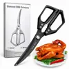 Nuevas y populares tijeras de cocina SK5 para uso doméstico, hechas de acero inoxidable de titanio negro, engrosadas, multifuncionales, especializadas para cortar huesos de pollo y pescado