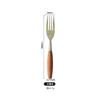 Cuchillo para carne occidental tenedor cuchara vintage mango de madera maciza acero inoxidable cuchara de postre Tenedor cubiertos cuchara traje cuchara sopera cuchillo para la cena