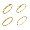 Nuevo Conjunto de Pulseras con Broche en Forma de V de Acero Inoxidable Incrustado con Circonita Estilo Europeo y Americano, Pulsera de Moda Ligera de Lujo Ins Resistente