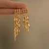 Pendientes de Borla de Espigas de Trigo para Mujer, Nicho, Nueva Llegada, Pendientes Ligeros de Lujo, Largos, Exagerados, Elegantes para Rostro Delgado para Mujer