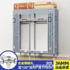 Guarda-roupa de aço de porta dupla extra-espesso, guarda-roupa simples, guarda-roupa de quarto extra-grande estilo chinês, guarda-roupa de cabeceira, armário de armazenamento e organização