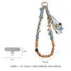 Cordón para Teléfono Tejido Hecho a Mano Personalizado Cruzado Sándalo Natural Cadena para Teléfono de Viaje de Tíbet Correa de Muñeca Antiperdida