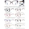 95717 Tendencia de Moda Gafas Planas de Montura Grande Bicolor para Mujer TR90 Montura Completa Gafas Anti-luz Azul Montura para Miopía