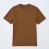 Novo produto de verão 230g camiseta masculina de algodão puro de manga curta, corte solto, design de ombro regular, camiseta lisa básica, manga curta personalizada transfronteiriça