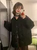 Jaqueta Acolchoada de Algodão Estilo Coreano para Mulheres, Casaco de Algodão com Enchimento para o Inverno, Modelagem Solta, Jaqueta Curta Emagrecedora, Espessada e Quente A9090