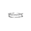 Estilo coreano ins Nicho Sentido avanzado Anillo erógeno frío Textura de anillo Apertura Anillo para el dedo índice Joyería de Chica Picante sin color para mujer