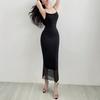 Estilo Desejo Puro Sexy Vestido Sling Sem Costas Verão Feminino Novo Transfronteiriço Cintura Justa Emagrecimento Vestido Externo para Quadril