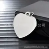 Suministro Directo de Fábrica Acero Inoxidable Marca Corazón Transfronterizo Acero de Titanio Colgante de Collar en Forma de Corazón en Blanco Material para Grabado Láser Marca