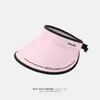Sombrero de Protección Solar para Mujer 2026 Nuevo de Verano Ala Ancha Parte Superior Abierta Sombrero de Sol para Exteriores Protección UV Sombrero de Sol Hace que la Cara Parezca Más Pequeña y Moderno