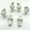 Europa y Estados Unidos venta caliente cristal natural piedra ágata 2 cm mini hongo colgante collar accesorios DIY hecho a mano