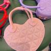 2025 Principios de Primavera Nueva Bolsa de Gelatina de PVC Amor Bolso Diamante Un Hombro Cruzado Bolso de Mujer Dulce Bolso Pequeño