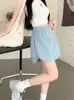 Calça Casual de Secagem Rápida Estilo Esportivo Cintura Elástica Cordão Verão Novo Feminino Solta Versátil Calça de Perna Reta Calça de Perna Larga Shorts