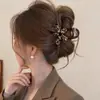 Pinza para el Cabello con Estampado de Leopardo y Flores para Mujer 2025 Nuevo Pinza de Tiburón de Alta Gama para la Parte Posterior de la Cabeza con Gran Volumen de Cabello Pinza Grande para el Cabello Accesorios Grandes para el Cabello