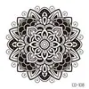 Adesivos de Tatuagem para Costas da Mão Mandala com Padrões Retrô, Adesivos de Tatuagem Florais Exóticos da Moda